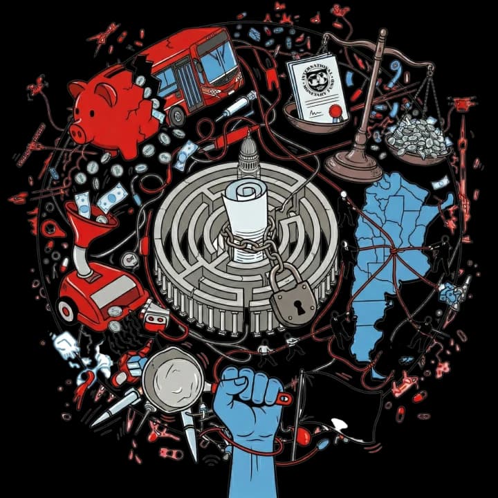 Ilustración de portada de Equilibrio ciego